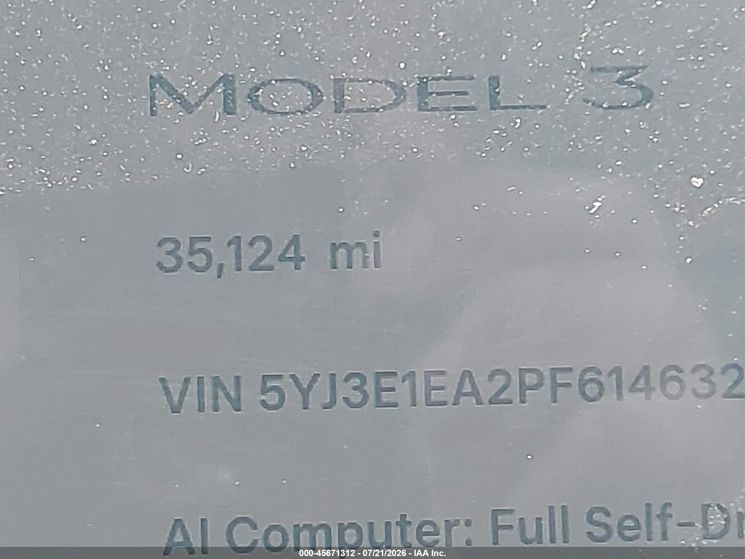 2023 TESLA MODEL 3 REAR-WHEEL DRIVE