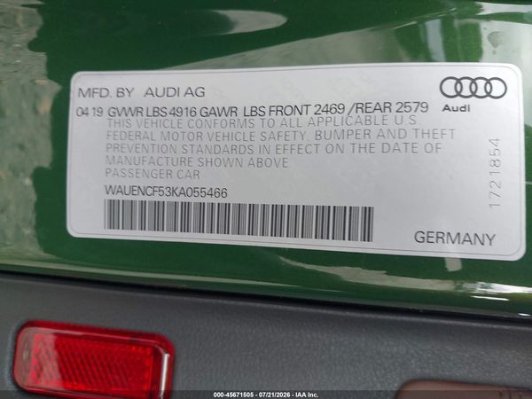 2019 AUDI A5 45 PREMIUM