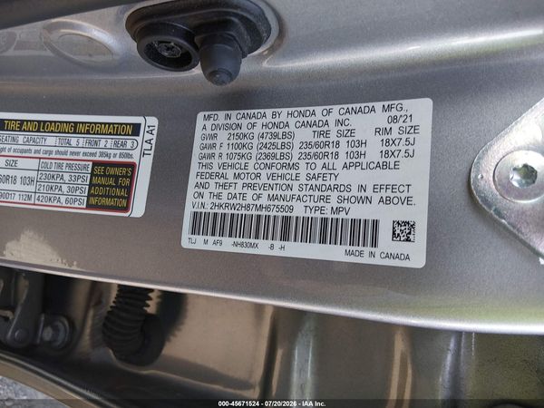 2021 HONDA CR-V AWD EX-L