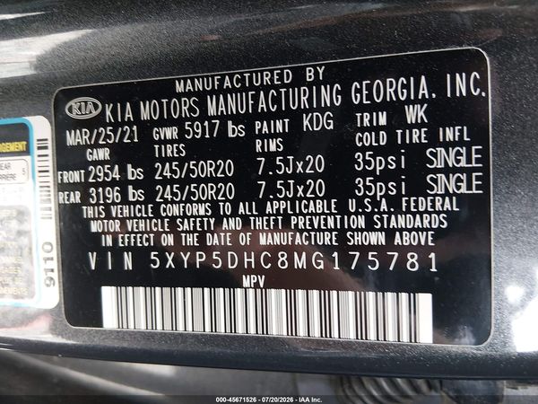 2021 KIA TELLURIDE SX