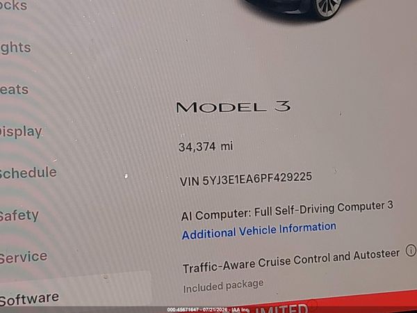 2023 TESLA MODEL 3 REAR-WHEEL DRIVE