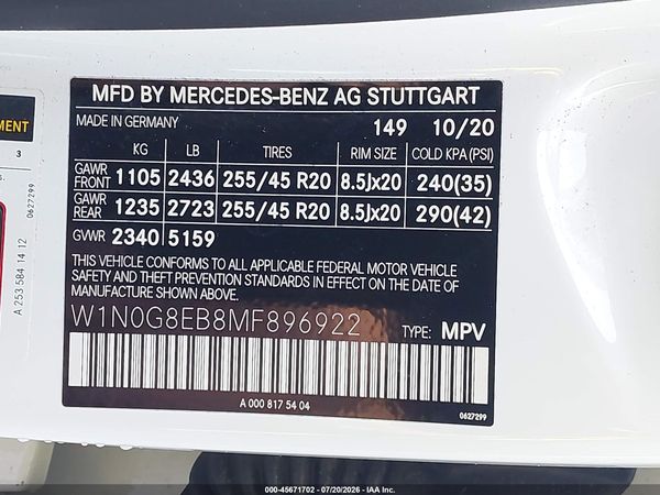 2021 MERCEDES-BENZ GLC 300 4MATIC SUV
