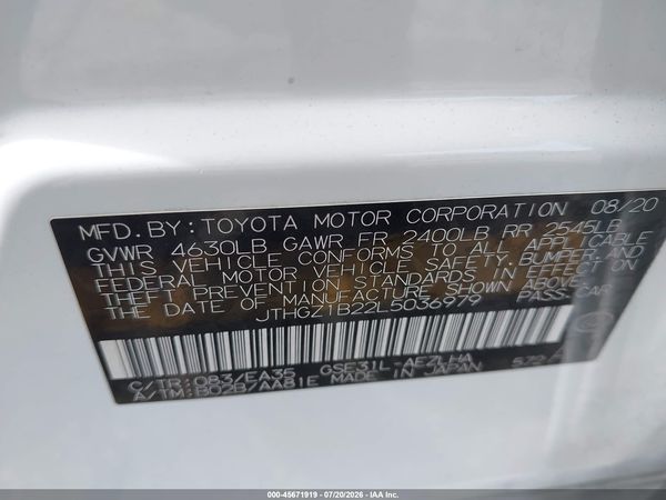2020 LEXUS IS 350 350 F SPort