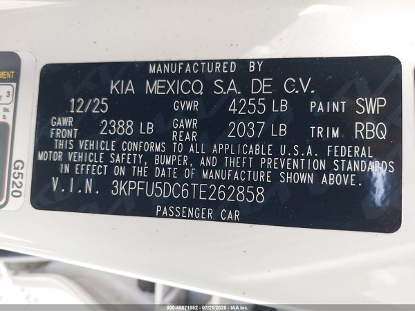2026 KIA K4 GT-LINE TURBO
