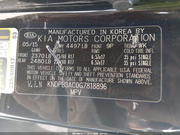 2016 KIA SPORTAGE LX
