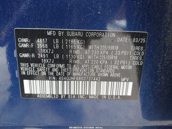2025 SUBARU CROSSTREK SPORT