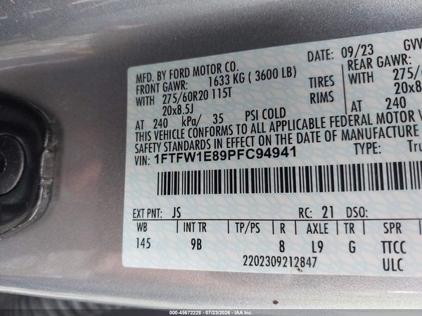 2023 FORD F-150 PLATINUM
