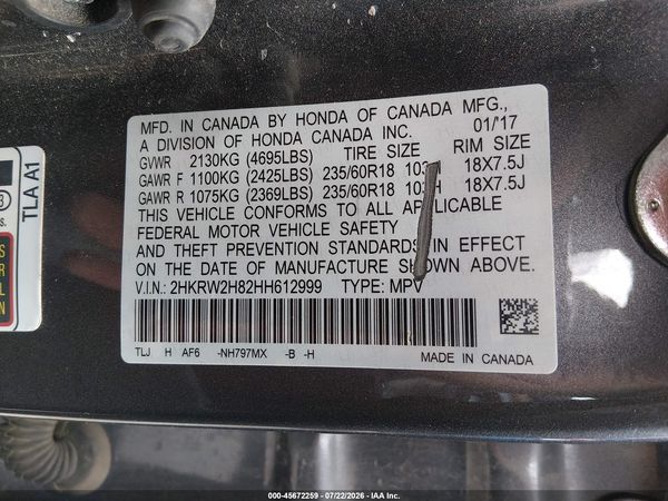 2017 HONDA CR-V EX-L/EX-L NAVI