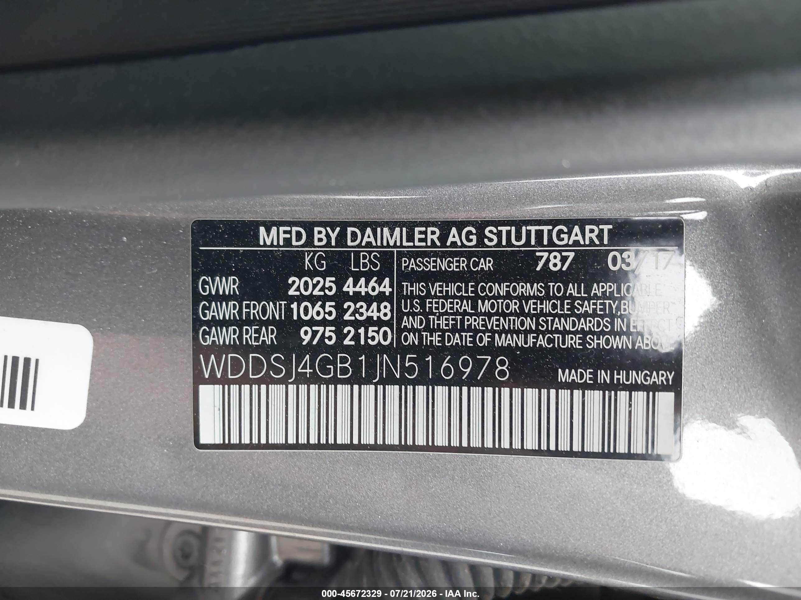 2018 MERCEDES-BENZ CLA 250 4MATIC