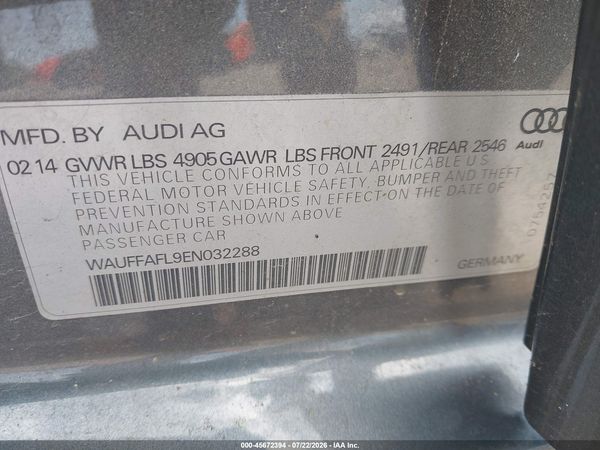 2014 AUDI A4 2.0T PREMIUM