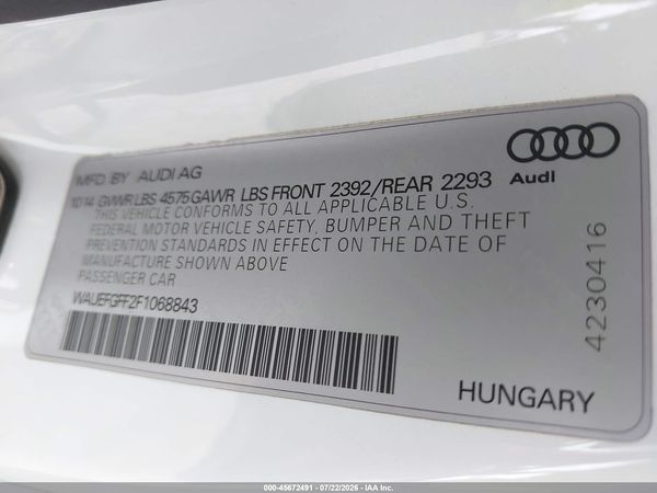 2015 AUDI A3 2.0T PREMIUM