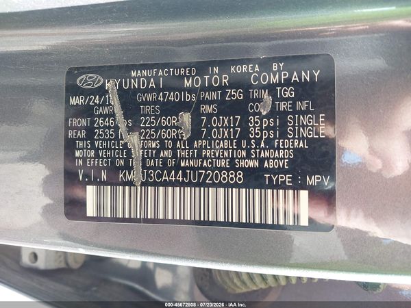 2018 HYUNDAI TUCSON SEL