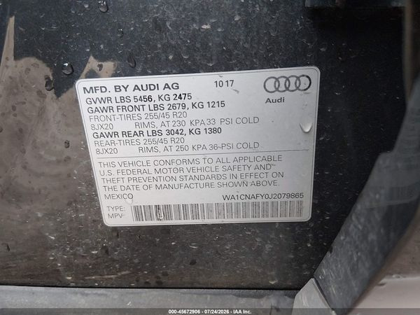 2018 AUDI Q5 2.0T PREMIUM
