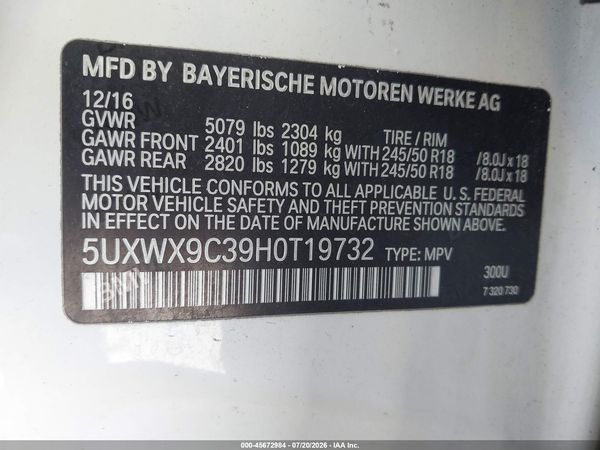 2017 BMW X3 XDRIVE28I