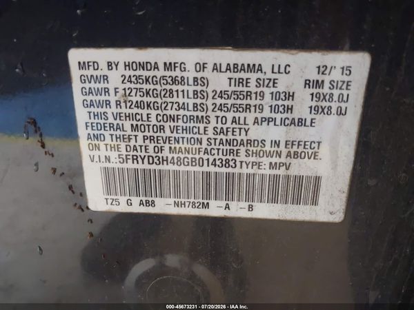 2016 ACURA MDX Tech