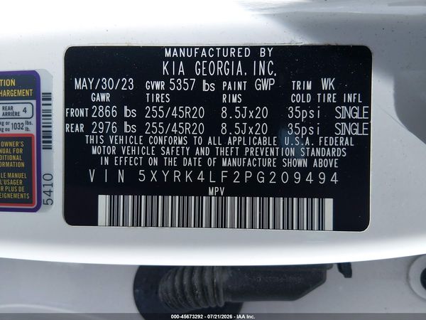 2023 KIA SORENTO SX