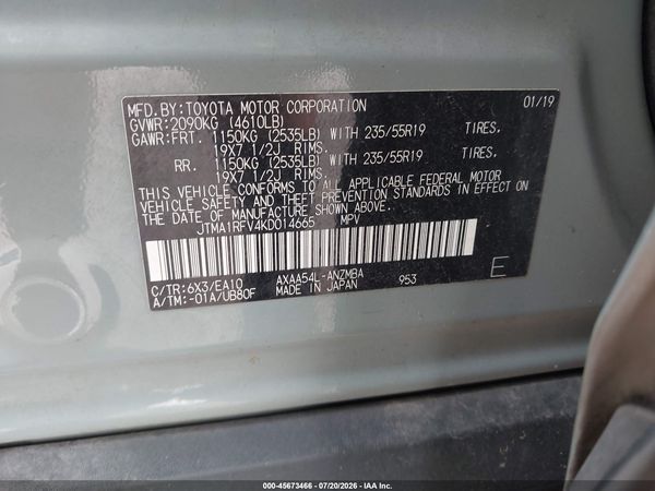 2019 TOYOTA RAV4 XLE PREMIUM