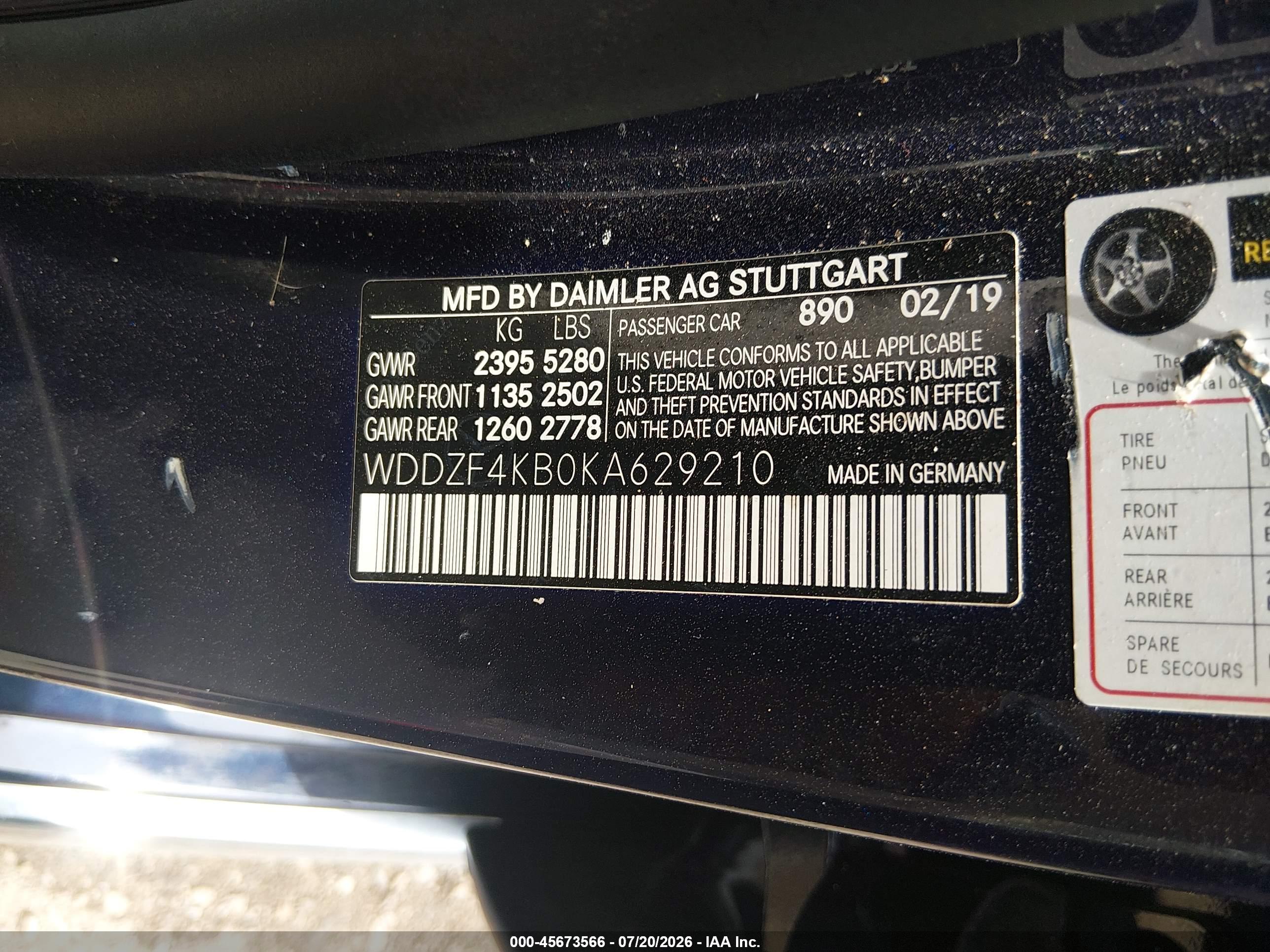 2019 MERCEDES-BENZ E 300 4MATIC