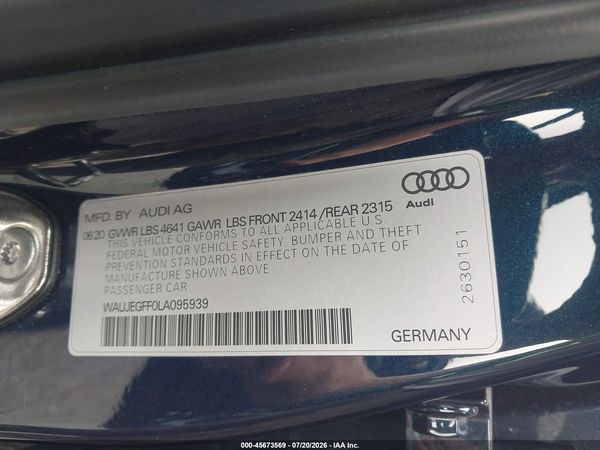 2020 AUDI A3