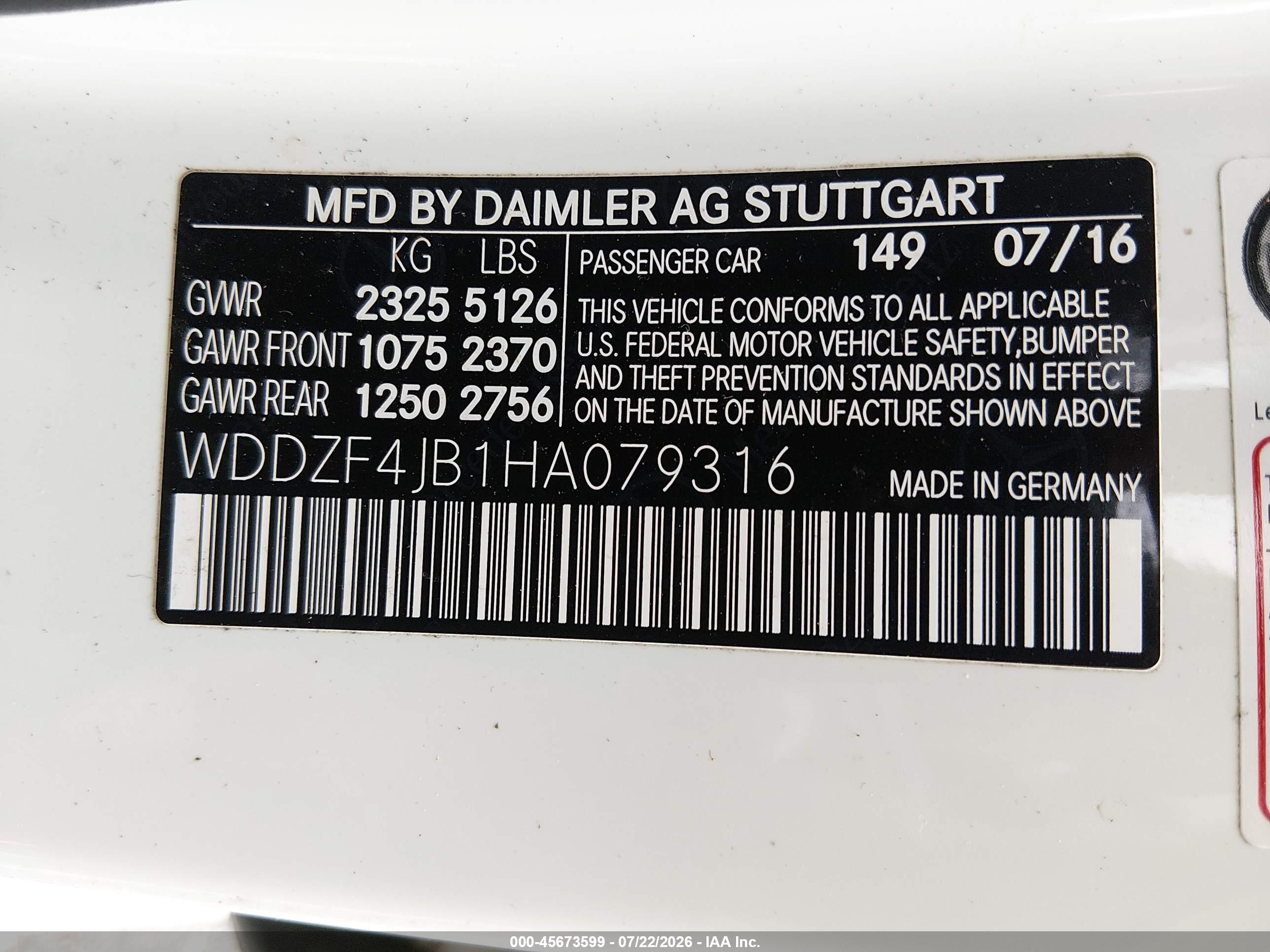 2017 MERCEDES-BENZ E 300 E300