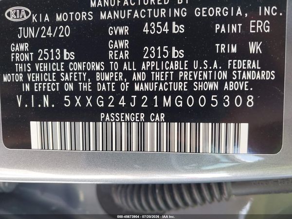 2021 KIA K5 LX