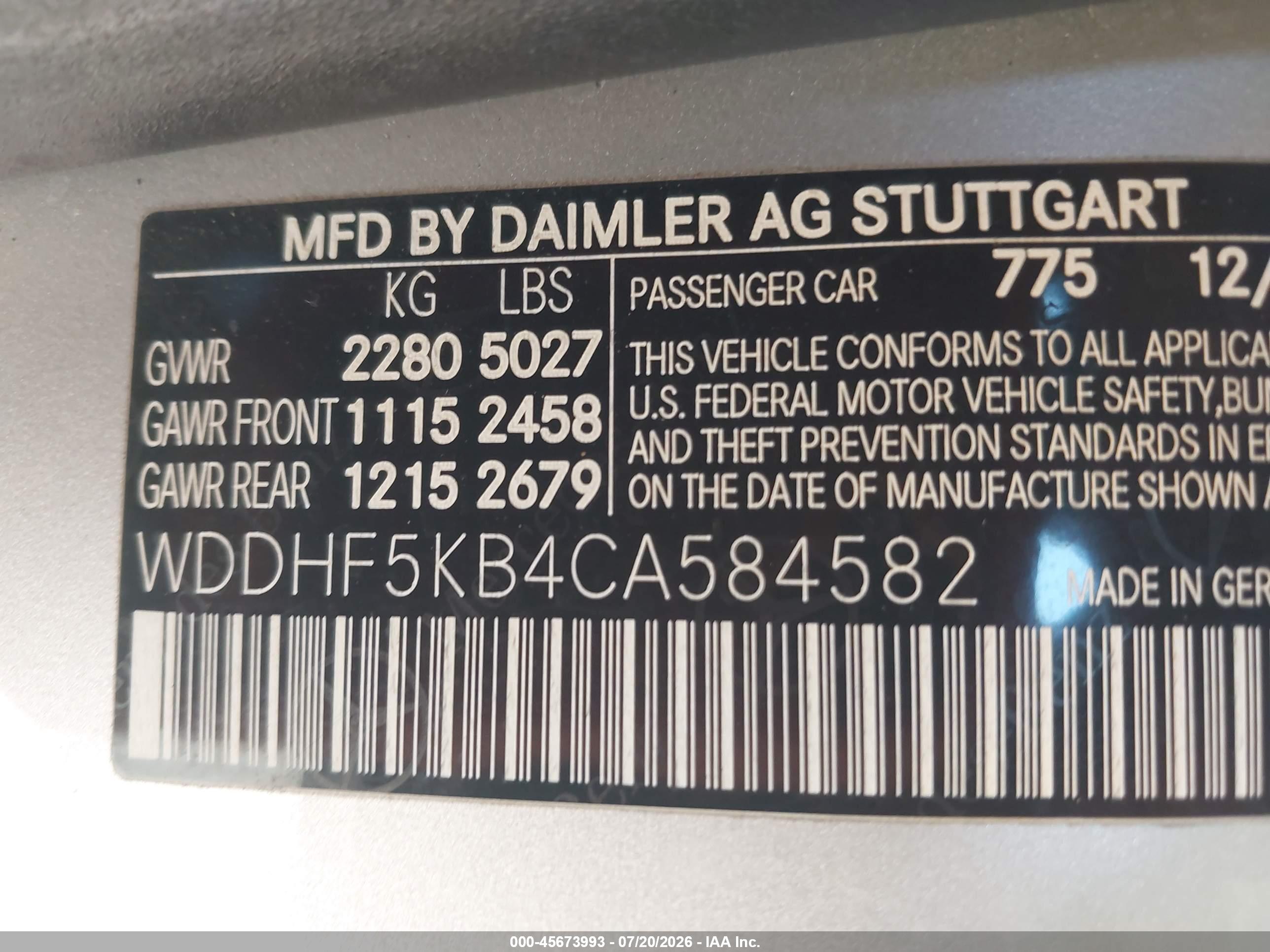 2012 MERCEDES-BENZ E 350 E350