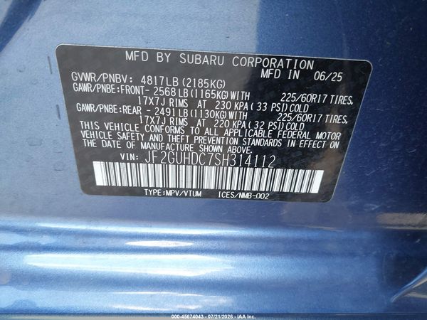 2025 SUBARU CROSSTREK PREMIUM