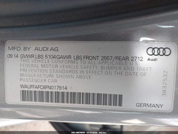 2015 AUDI A6 2.0T PREMIUM