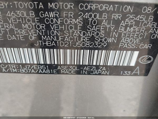 2018 LEXUS IS 300