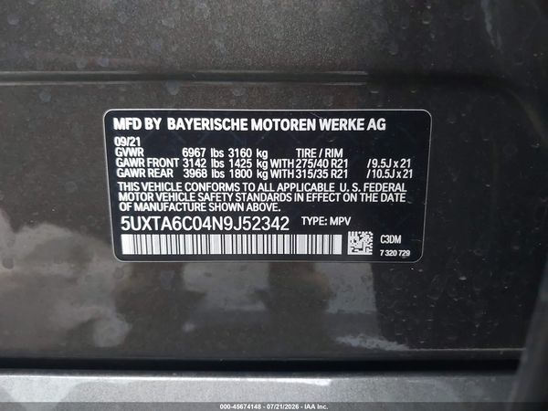 2022 BMW X5 PHEV XDRIVE45E