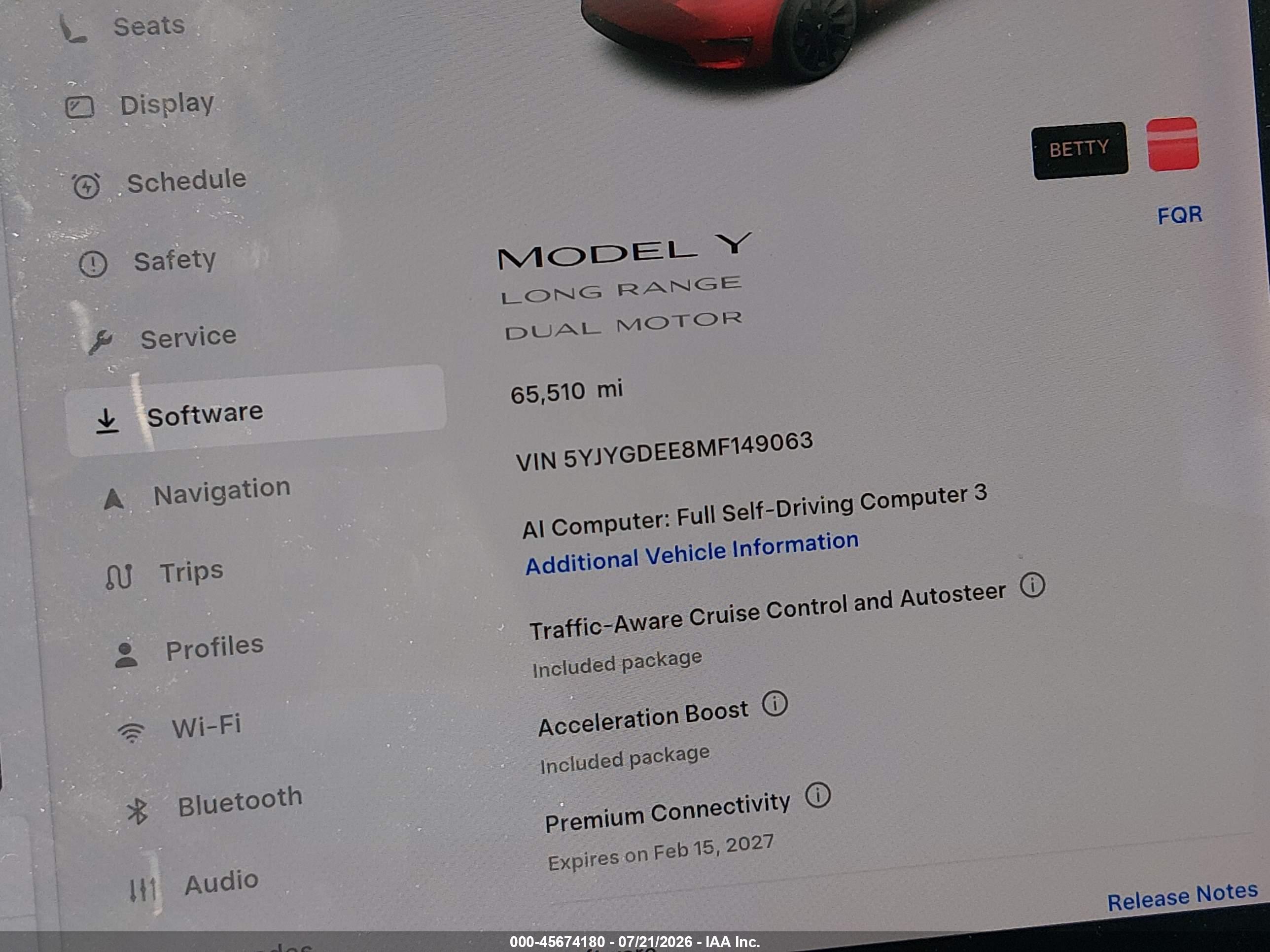 2021 TESLA MODEL Y