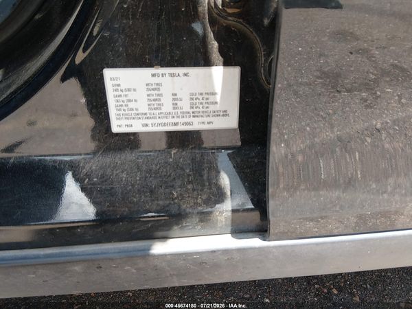 2021 TESLA MODEL Y