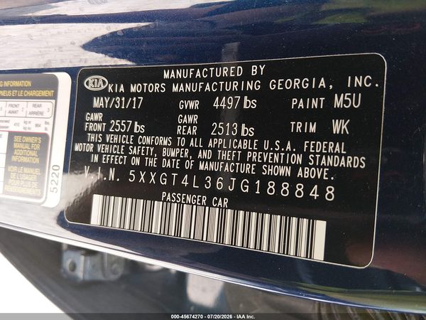 2018 KIA OPTIMA S