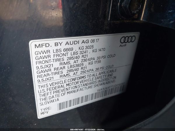 2018 AUDI Q7 3.0T PREMIUM