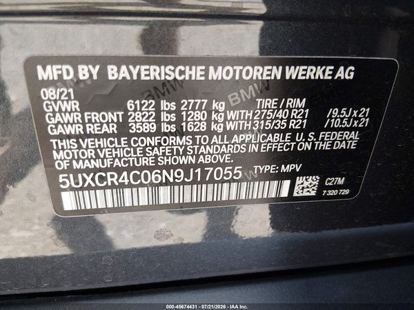 2022 BMW X5 SDRIVE40I