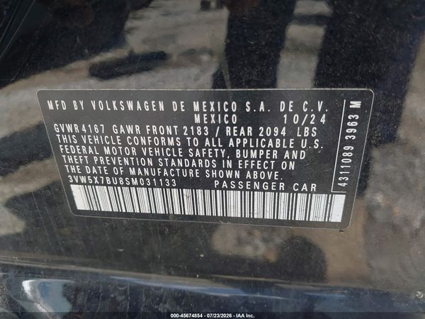 2025 VOLKSWAGEN JETTA 1.5T S — I9
