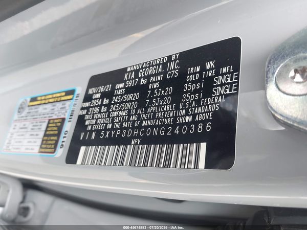 2022 KIA TELLURIDE EX