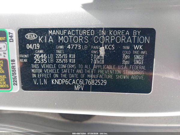 2020 KIA SPORTAGE S — I9