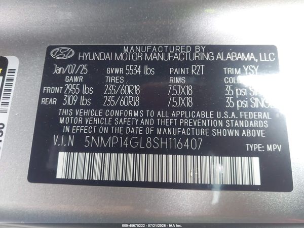 2025 HYUNDAI SANTA FE SE