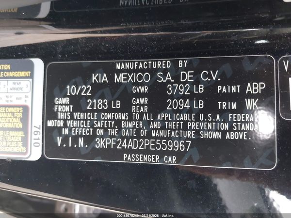 2023 KIA FORTE LXS