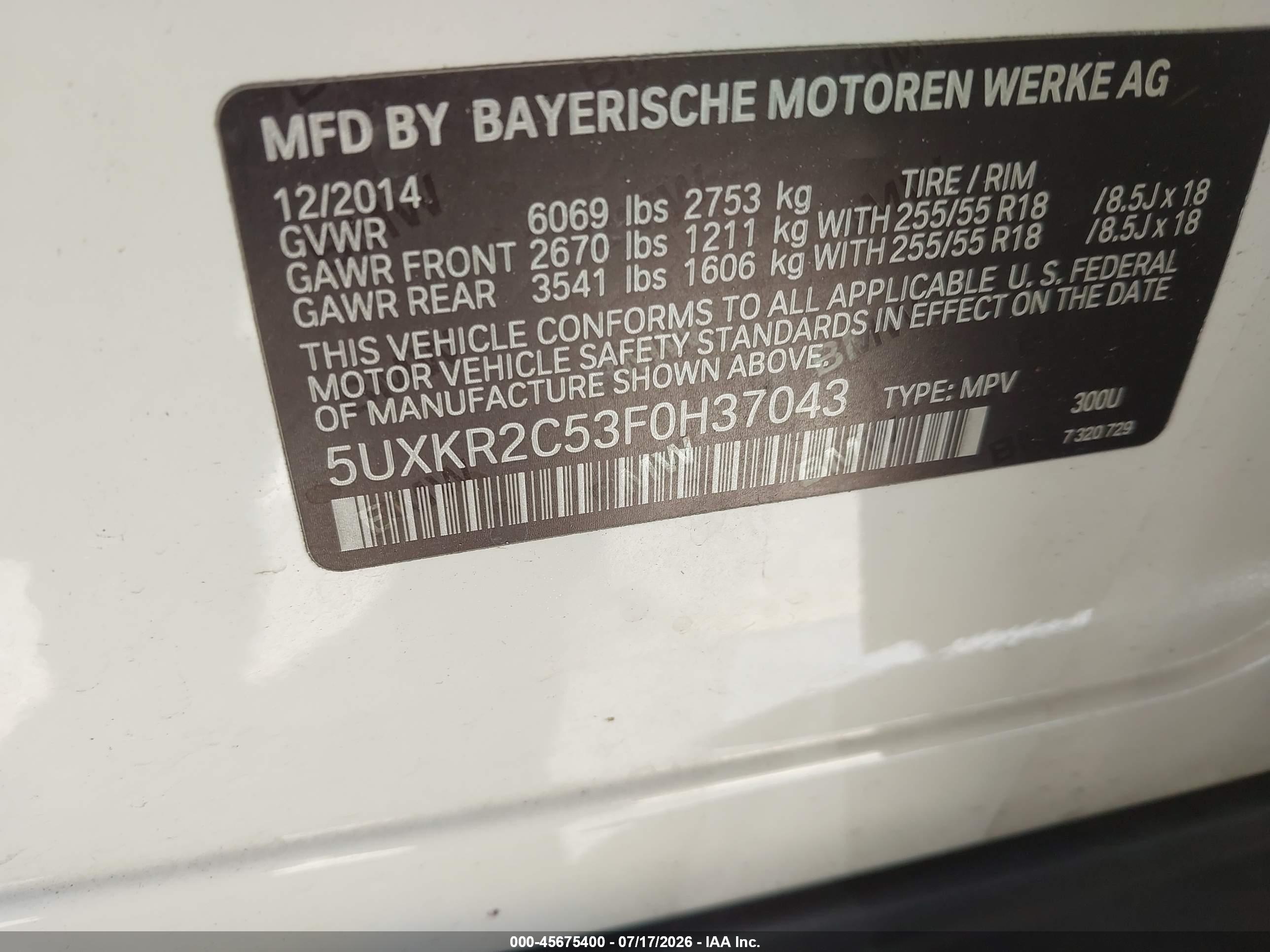 2015 BMW X5 SDRIVE35I