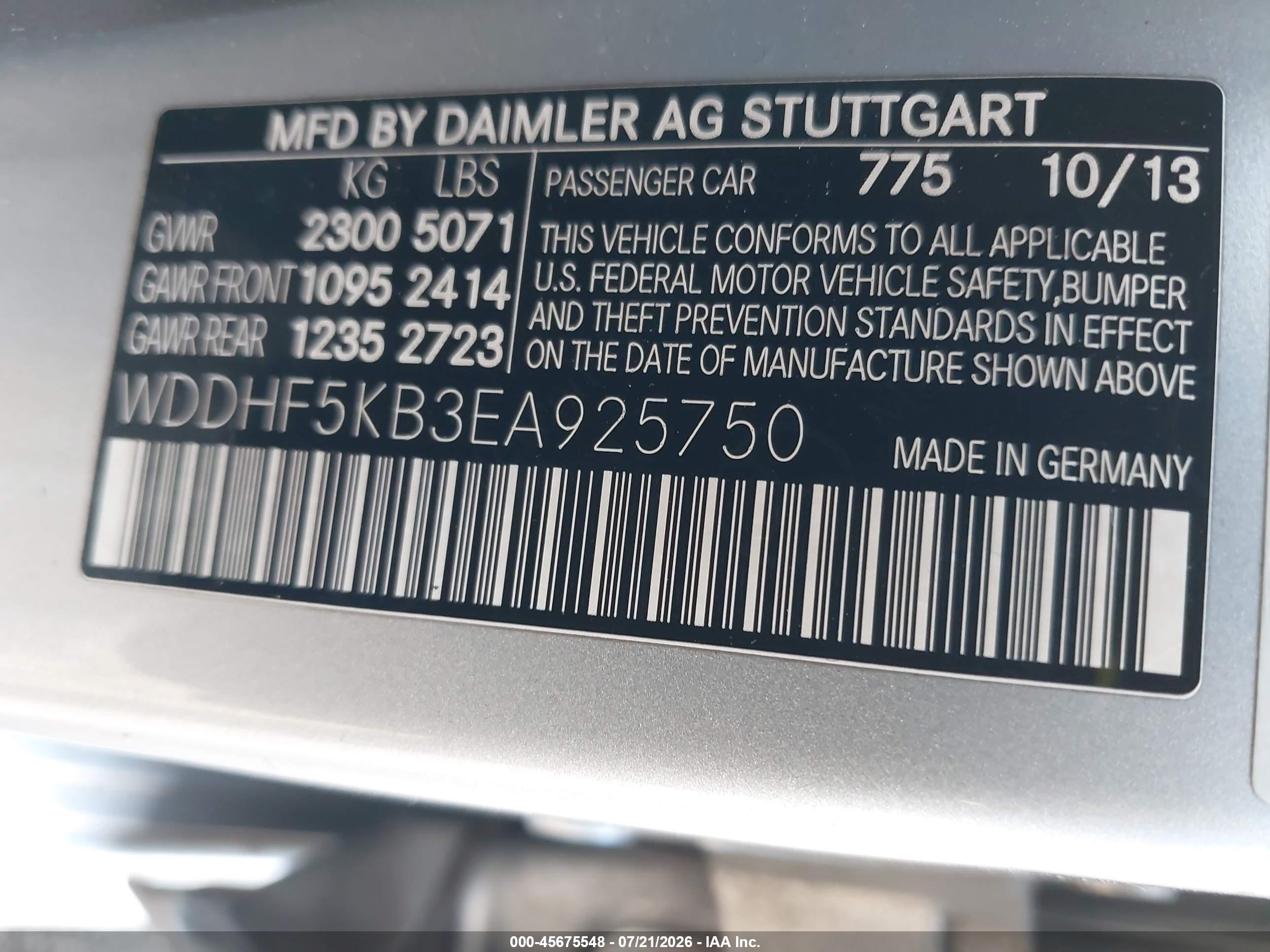 2014 MERCEDES-BENZ E 350 E350