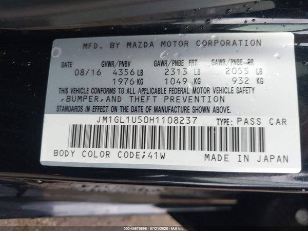 2017 MAZDA MAZDA6 SPORT