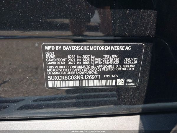 2022 BMW X5 XDRIVE40I