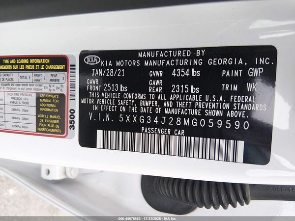 2021 KIA K5 EX