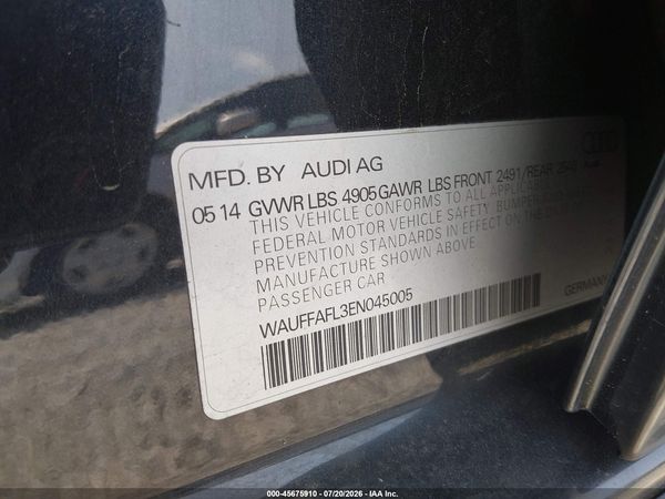 2014 AUDI A4 2.0T PREMIUM