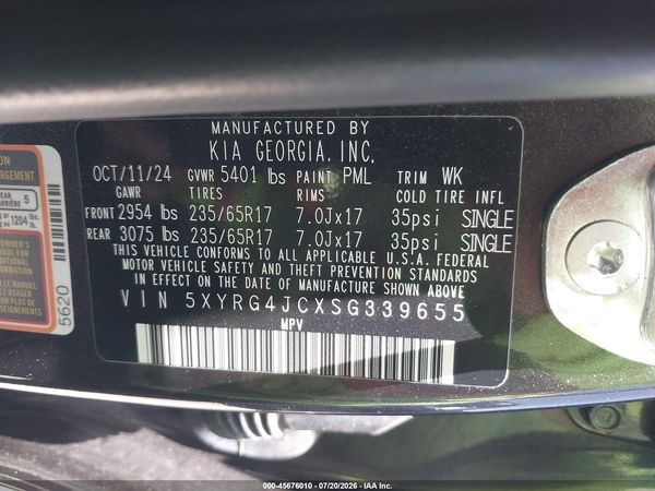 2025 KIA SORENTO LX