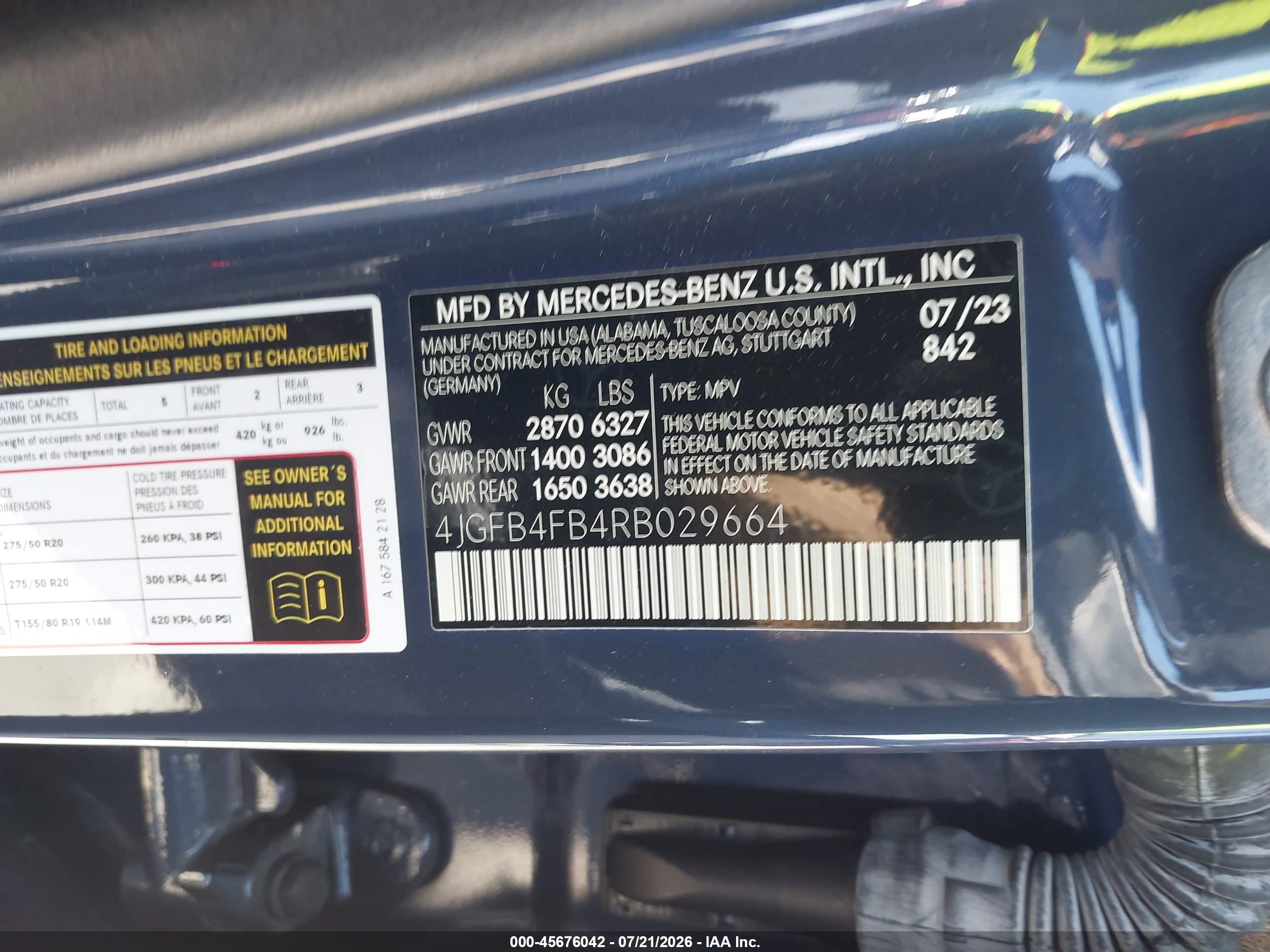 2024 MERCEDES-BENZ GLE 350 4MATIC