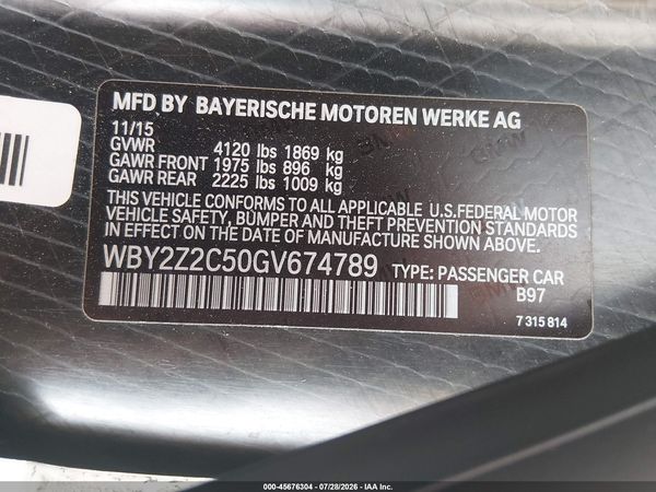 2016 BMW I8