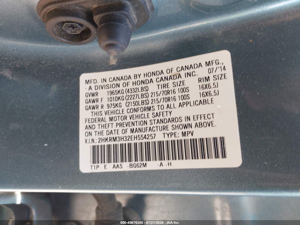 2014 HONDA CR-V LX